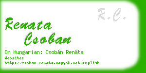 renata csoban business card