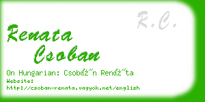 renata csoban business card